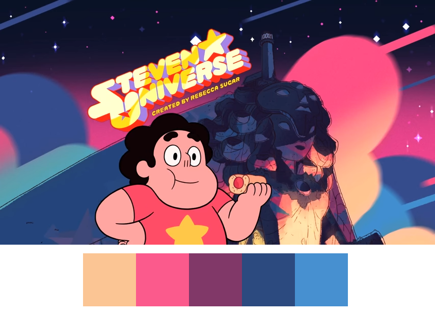 Inspire-se com as paletas de cores do desenho animado Steven